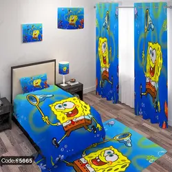 خرید و قیمت روتختی سه بعدی باب اسفنجی کد 5665 | دکوراسیون داخلی چاپی بوکه پرینت