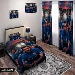 خرید و قیمت روتختی سه بعدی مسی و نیمار و امباپه کد 4179 | دکوراسیون داخلی چاپی بوکه پرینت