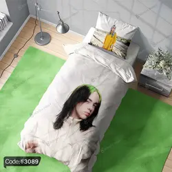 خرید و قیمت روتختی سه بعدی بیلی آیلیش | Billie Eilish کد 3089 | دکوراسیون داخلی چاپی بوکه پرینت