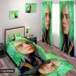 خرید و قیمت روتختی سه بعدی بیلی آیلیش | Billie Eilish کد 5102 | دکوراسیون داخلی چاپی بوکه پرینت