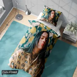 خرید و قیمت روتختی سه بعدی بیلی ایلیش | Billie Eilish کد 3962 | دکوراسیون داخلی چاپی بوکه پرینت