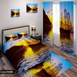 خرید و قیمت روتختی سه بعدی کشتی کد 3151 | دکوراسیون داخلی چاپی بوکه پرینت