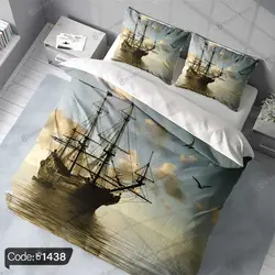 خرید و قیمت روتختی سه بعدی کشتی کد 1438 | دکوراسیون داخلی چاپی بوکه پرینت