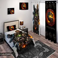 خرید و قیمت روتختی سه بعدی گیم مورتال کامبت | Mortal Kombat کد 3353 | دکوراسیون داخلی چاپی بوکه پرینت