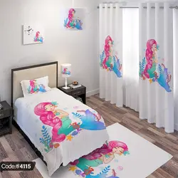 خرید و قیمت روتختی سه بعدی پری دریایی کد 4115 | دکوراسیون داخلی چاپی بوکه پرینت