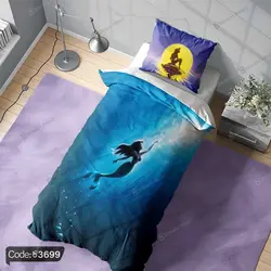 خرید و قیمت روتختی سه بعدی پری دریایی کد 3699 | دکوراسیون داخلی چاپی بوکه پرینت