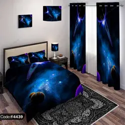 خرید و قیمت روتختی سه بعدی کهکشانی کد 4439 | دکوراسیون داخلی چاپی بوکه پرینت