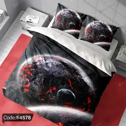 خرید و قیمت روتختی کهکشانی و سیاره کد 4578 | دکوراسیون داخلی چاپی بوکه پرینت