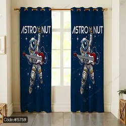 خرید و قیمت روتختی سه بعدی فضانورد و گیتار کد 5759 | دکوراسیون داخلی چاپی بوکه پرینت