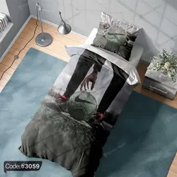 خرید و قیمت روتختی سه بعدی نایک و توپ فوتبال کد 3059 | دکوراسیون داخلی چاپی بوکه پرینت