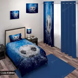 خرید و قیمت روتختی سه بعدی توپ فوتبال کد 2944 | دکوراسیون داخلی چاپی بوکه پرینت