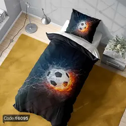 خرید و قیمت روتختی سه بعدی توپ فوتبال کد 6095 | دکوراسیون داخلی چاپی بوکه پرینت