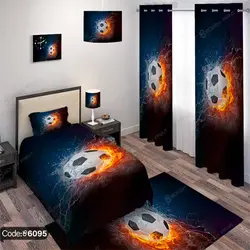 خرید و قیمت روتختی سه بعدی توپ فوتبال کد 6095 | دکوراسیون داخلی چاپی بوکه پرینت