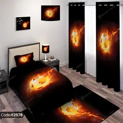 خرید و قیمت روتختی سه بعدی توپ فوتبال کد 2578 | دکوراسیون داخلی چاپی بوکه پرینت