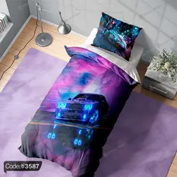 خرید و قیمت روتختی طرح ماشین لامبورگینی و و دوج چلنجر کد 3587 | دکوراسیون داخلی چاپی بوکه پرینت