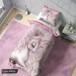 خرید و قیمت روتختی پری دریایی و اسب تک شاخ کد 4111 | دکوراسیون داخلی چاپی بوکه پرینت