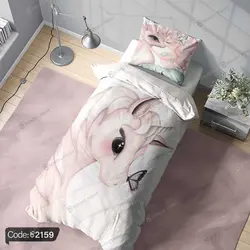 خرید و قیمت روتختی پری دریایی و اسب تک شاخ کد 2159 | دکوراسیون داخلی چاپی بوکه پرینت