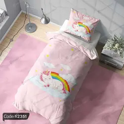 خرید و قیمت روتختی اسب تک شاخ کد 2351 | دکوراسیون داخلی چاپی بوکه پرینت