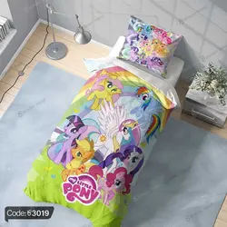 خرید و قیمت روتختی سه بعدی پونی کد 3019 | دکوراسیون داخلی چاپی بوکه پرینت