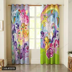 خرید و قیمت روتختی سه بعدی پونی کد 3019 | دکوراسیون داخلی چاپی بوکه پرینت