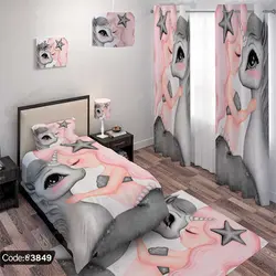 خرید و قیمت روتختی پری و اسب تک شاخ کد 3849 | دکوراسیون داخلی چاپی بوکه پرینت