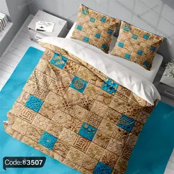 خرید و قیمت روتختی سه بعدی طرح کاشی کد 3507 | دکوراسیون داخلی چاپی بوکه پرینت