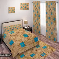 خرید و قیمت روتختی سه بعدی طرح کاشی کد 3507 | دکوراسیون داخلی چاپی بوکه پرینت