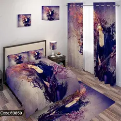 خرید و قیمت روتختی زن با گیتار کد 3859 | دکوراسیون داخلی چاپی بوکه پرینت