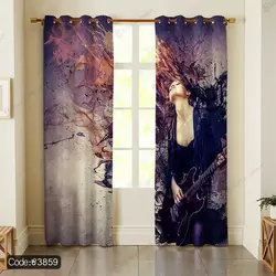 خرید و قیمت روتختی زن با گیتار کد 3859 | دکوراسیون داخلی چاپی بوکه پرینت