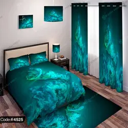 خرید و قیمت پرده طرح فانتزی آبرنگی کد 4525 | دکوراسیون داخلی چاپی بوکه پرینت