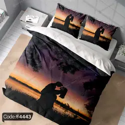 خرید و قیمت روتختی طرح عاشقانه کد 4443 | دکوراسیون داخلی چاپی بوکه پرینت