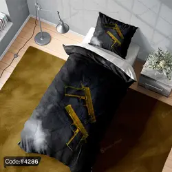 خرید و قیمت پرده طرح دلار و تفنگ کد 4286 | دکوراسیون داخلی چاپی بوکه پرینت