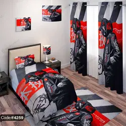 خرید و قیمت پرده طرح پسر ژاپنی کد 4259 | دکوراسیون داخلی چاپی بوکه پرینت