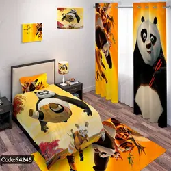خرید و قیمت روتختی سه بعدی پاندا کونگ‌فو کار کد 4245 | دکوراسیون داخلی چاپی بوکه پرینت