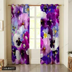 خرید و قیمت روتختی طرح گل بنفشه کد 4177 | دکوراسیون داخلی چاپی بوکه پرینت