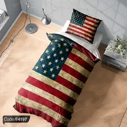 خرید و قیمت روتختی طرح پرچم آمریکا کد 4197 | دکوراسیون داخلی چاپی بوکه پرینت