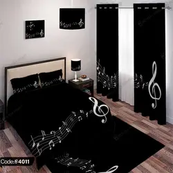 خرید و قیمت روتختی طرح نت موسیقی کد 4011 | دکوراسیون داخلی چاپی بوکه پرینت