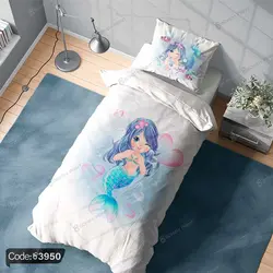 خرید و قیمت پرده پانچ طرح پری دریایی کد 3950 | دکوراسیون داخلی چاپی بوکه پرینت