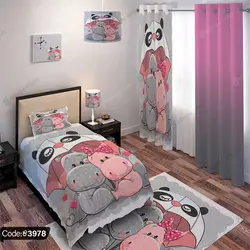 خرید و قیمت روتختی طرح اسب آبی و چتر کد 3978 | دکوراسیون داخلی چاپی بوکه پرینت