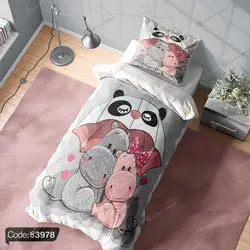 خرید و قیمت پرده طرح اسب آبی و چتر کد 3978 | دکوراسیون داخلی چاپی بوکه پرینت