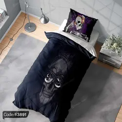 خرید و قیمت روتختی سه بعدی اسکلت کد 3891 | دکوراسیون داخلی چاپی بوکه پرینت