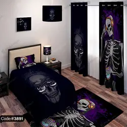 خرید و قیمت روتختی سه بعدی اسکلت کد 3891 | دکوراسیون داخلی چاپی بوکه پرینت