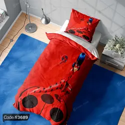 خرید و قیمت روتختی طرح دختر کفشدوزکی کد 3689 | دکوراسیون داخلی چاپی بوکه پرینت