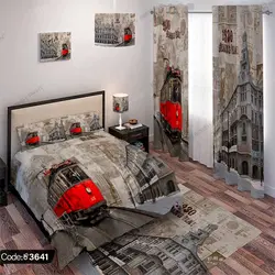 خرید و قیمت روتختی منظره قطار Shang Hai کد 3641 | دکوراسیون داخلی چاپی بوکه پرینت