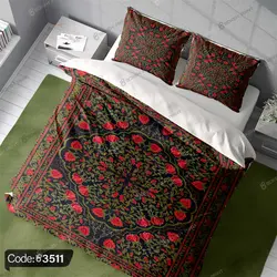 خرید و قیمت پرده طرح گل سنتی کد 3511 | دکوراسیون داخلی چاپی بوکه پرینت