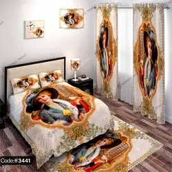 خرید و قیمت روتختی سه بعدی نقاشی فرانسوی کد 3441 | دکوراسیون داخلی چاپی بوکه پرینت