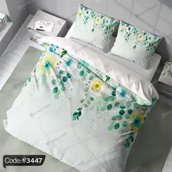 خرید و قیمت روتختی طرح گل نقاشی کد 3447 | دکوراسیون داخلی چاپی بوکه پرینت