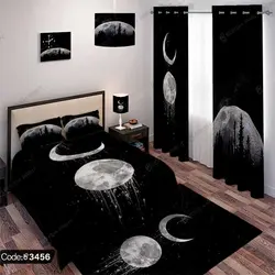 خرید و قیمت روتختی سه بعدی ماه شب کد 3456 | دکوراسیون داخلی چاپی بوکه پرینت