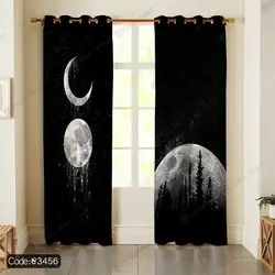 خرید و قیمت روتختی سه بعدی ماه شب کد 3456 | دکوراسیون داخلی چاپی بوکه پرینت