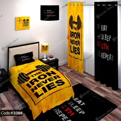 خرید و قیمت پرده پانچ ورزش بدنسازی کد 3386 | دکوراسیون داخلی چاپی بوکه پرینت